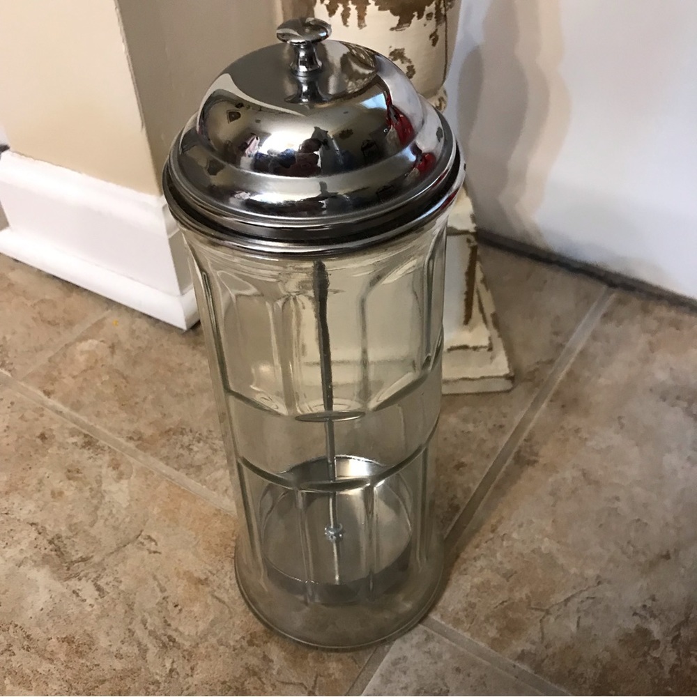 ▪️VINTAGE Glass Straw/Comb Holder